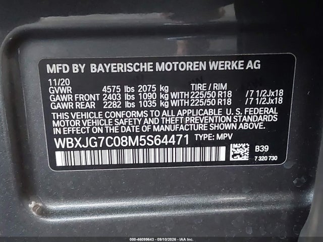 2021 BMW X1 SDRIVE28I 9