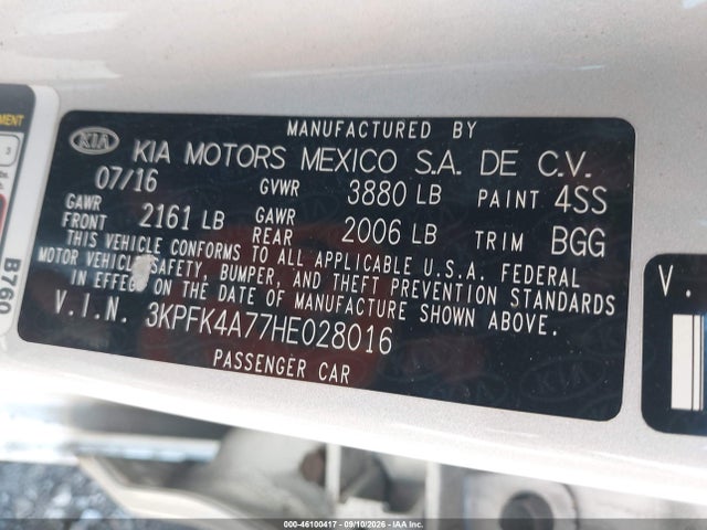 2017 KIA FORTE LX 9