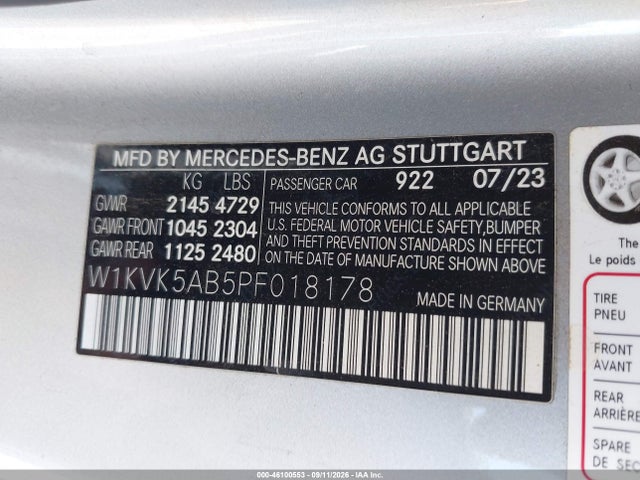 2023 MERCEDES-BENZ AMG SL 43 4MATIC+ 9
