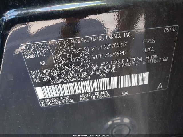 2017 TOYOTA RAV4 XLE 9