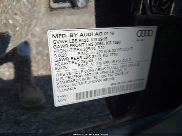 2019 AUDI Q7 45 PREMIUM/45 SE PREMIUM 9