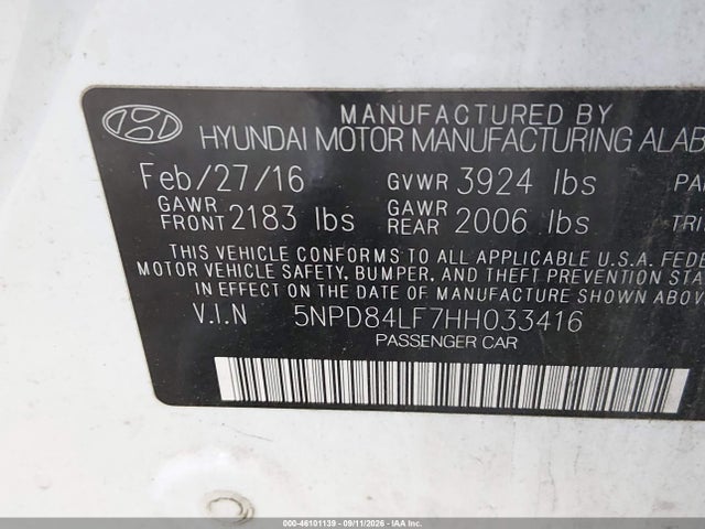 2017 HYUNDAI ELANTRA SE 9