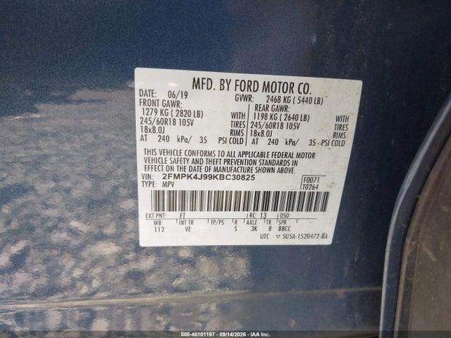 2019 FORD EDGE SEL 9