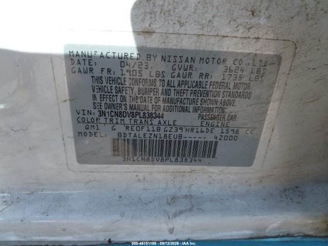 2023 NISSAN VERSA 1.6 S XTRONIC CVT 9
