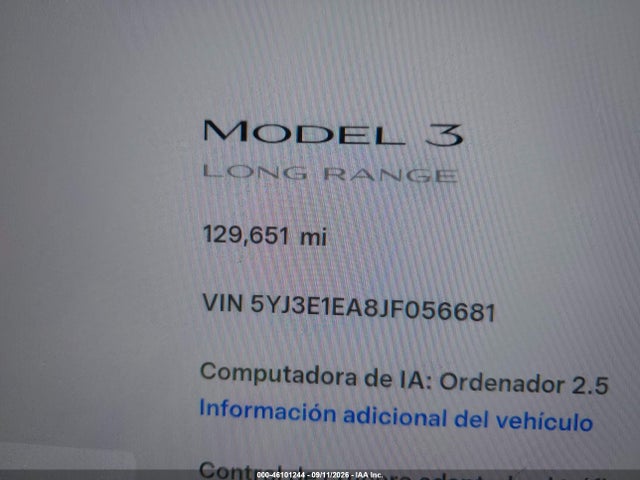 2018 TESLA MODEL 3 LONG RANGE/MID RANGE 13