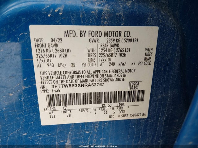 2022 FORD MAVERICK LARIAT/XL/XLT 9