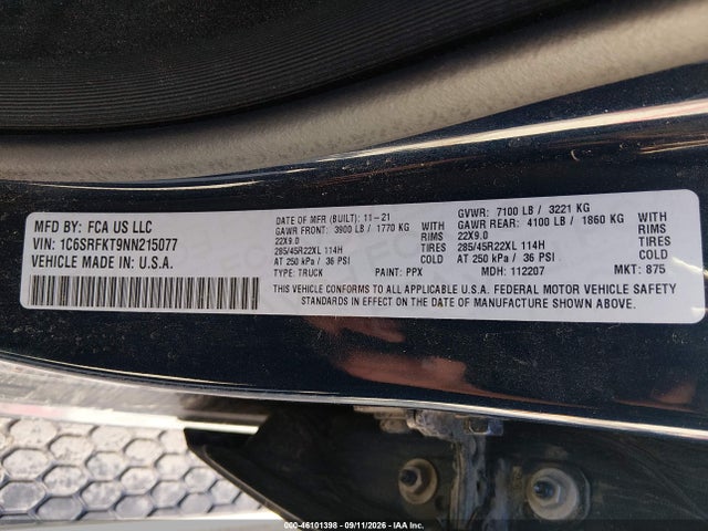 2022 RAM 1500 LIMITED LONGHORN 4X4 5'7 BOX 9