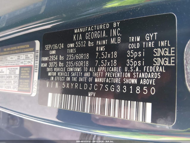 2025 KIA SORENTO S 9