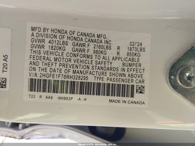 2024 HONDA CIVIC EX 9