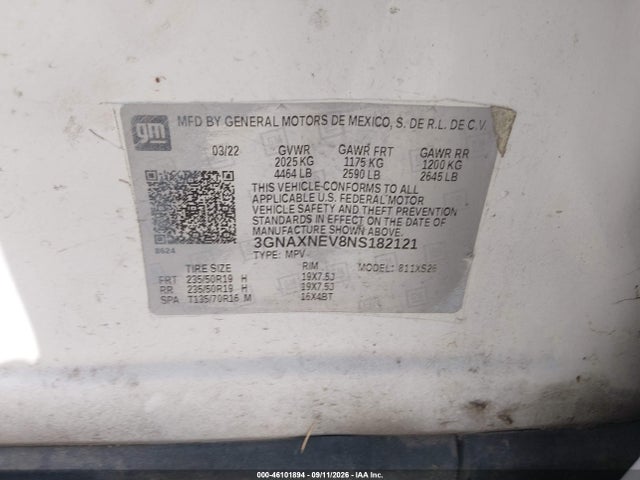 2022 CHEVROLET EQUINOX FWD PREMIER 9