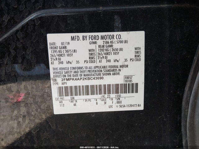 2019 FORD EDGE ST 9