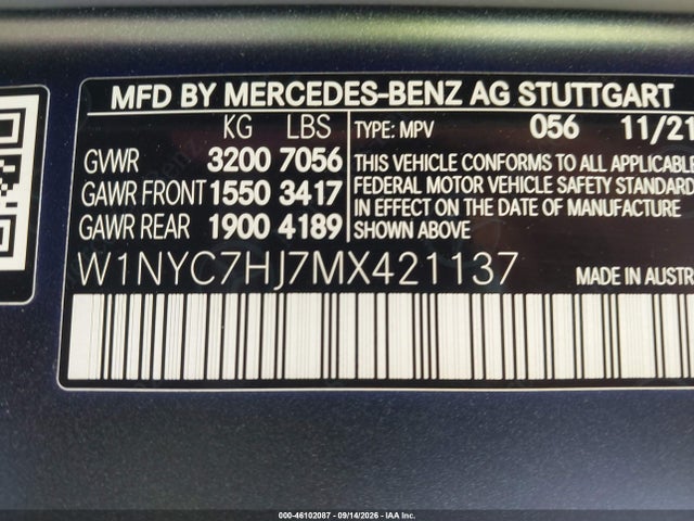 2021 MERCEDES-BENZ AMG G 63 4MATIC 9