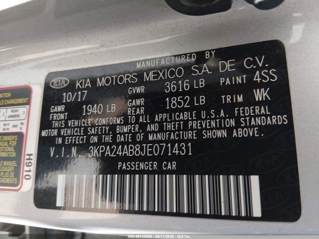 2018 KIA RIO LX 9
