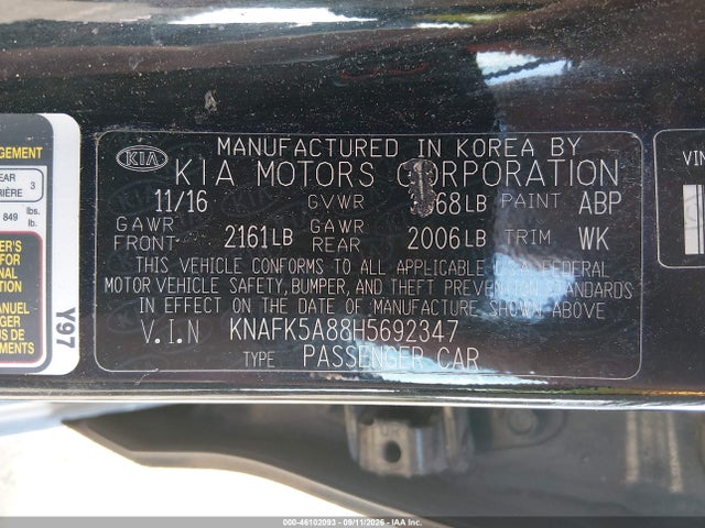2017 KIA FORTE LX 9