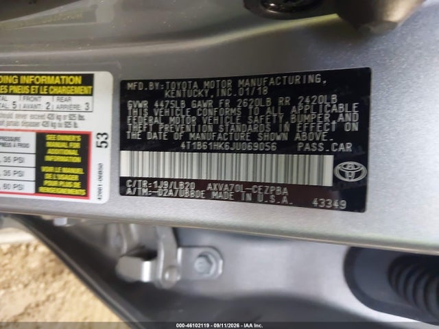2018 TOYOTA CAMRY XSE 9