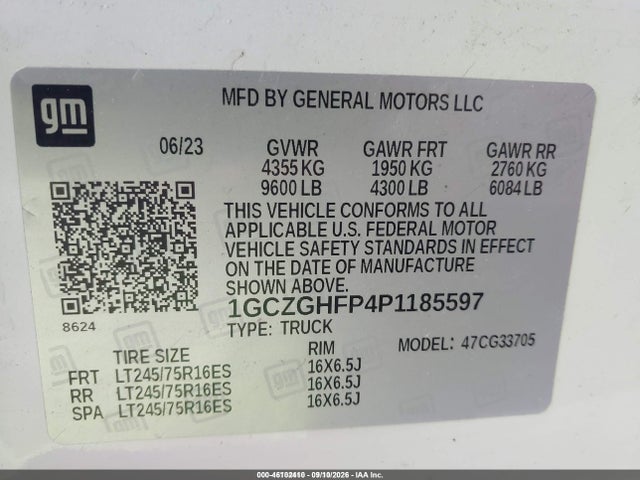 2023 CHEVROLET EXPRESS CARGO RWD 3500 EXTENDED WHEELBASE WT 9
