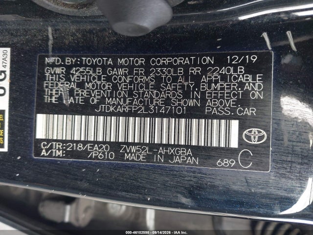 2020 TOYOTA PRIUS PRIME XLE 9