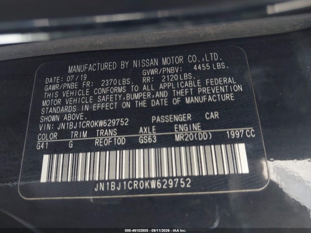 2019 NISSAN ROGUE SPORT SV 9