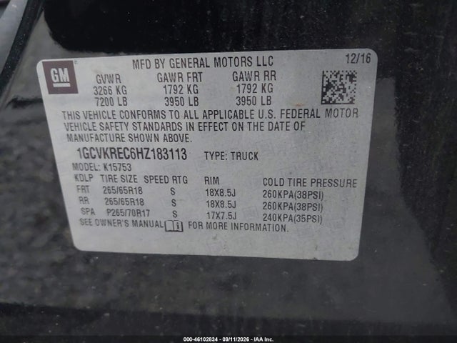 2017 CHEVROLET SILVERADO 1500 2LT 9
