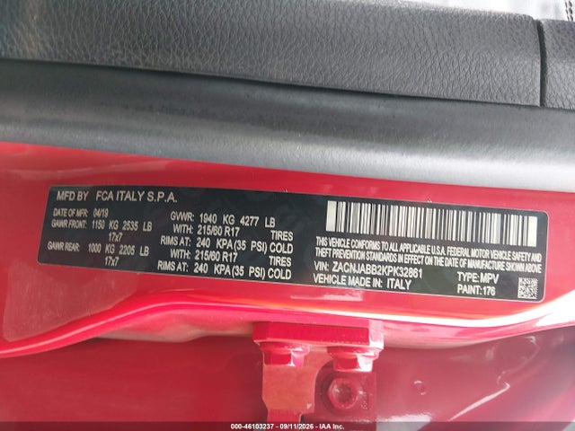 2019 JEEP RENEGADE LATITUDE FWD 9