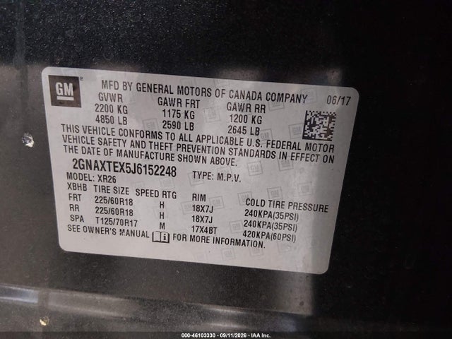 2018 CHEVROLET EQUINOX LT 9