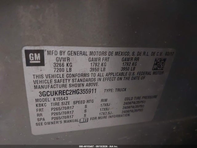 2017 CHEVROLET SILVERADO 1500 1LT 9