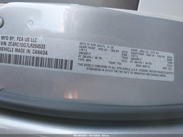 2020 CHRYSLER VOYAGER LXI 9