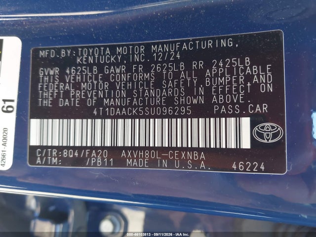 2025 TOYOTA CAMRY LE 9
