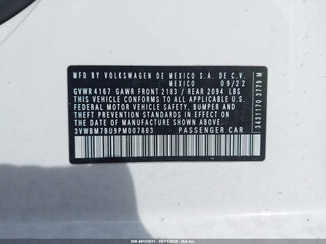 2023 VOLKSWAGEN JETTA 1.5T SPORT 9