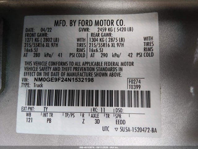 2022 FORD TRANSIT CONNECT XLT PASSENGER 9