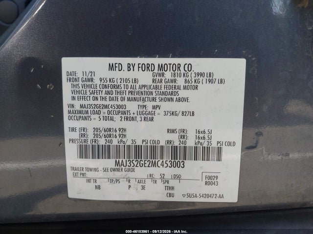 2021 FORD ECOSPORT SE 9