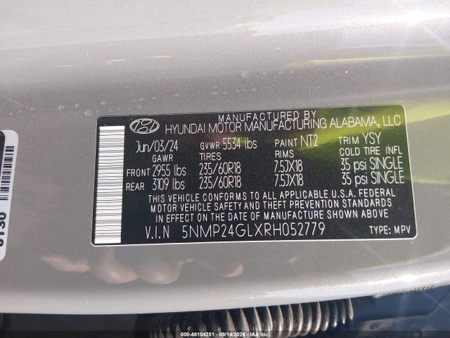 2024 HYUNDAI SANTA FE SEL 9
