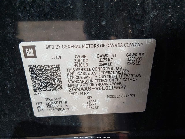 2020 CHEVROLET EQUINOX AWD LS 9
