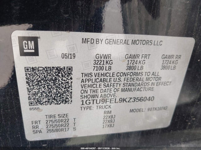 2019 GMC SIERRA 1500 DENALI 9