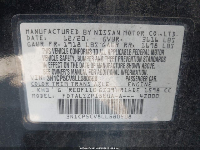 2020 NISSAN KICKS SV XTRONIC CVT 9