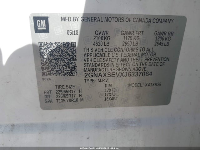 2018 CHEVROLET EQUINOX LT 9