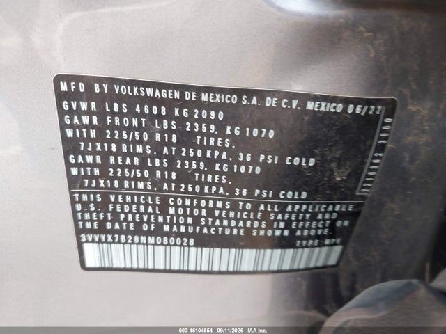 2022 VOLKSWAGEN TAOS 1.5T SE 9