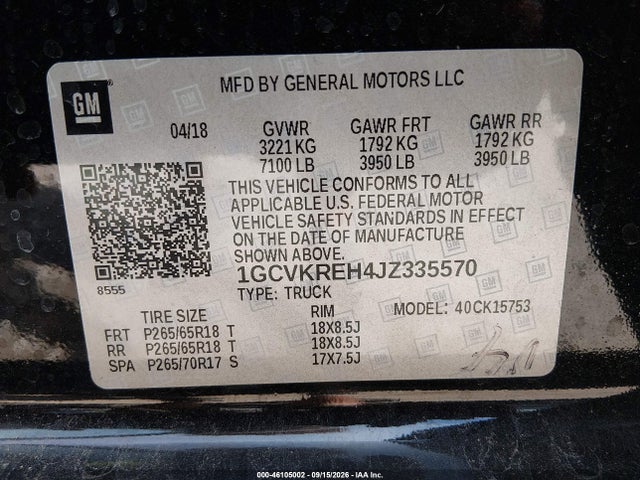 2018 CHEVROLET SILVERADO 1500 1LT 9