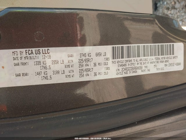 2019 DODGE GRAND CARAVAN SXT 9