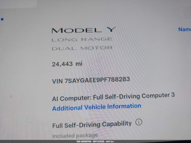 2023 TESLA MODEL Y AWD/LONG RANGE DUAL MOTOR ALL-WHEEL DRIVE 7