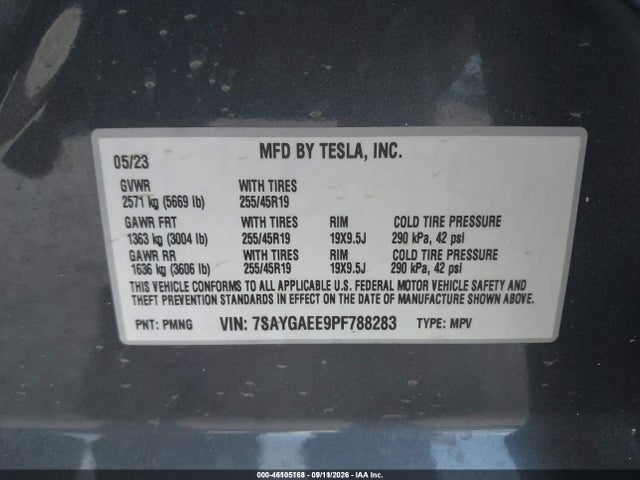 2023 TESLA MODEL Y AWD/LONG RANGE DUAL MOTOR ALL-WHEEL DRIVE 9