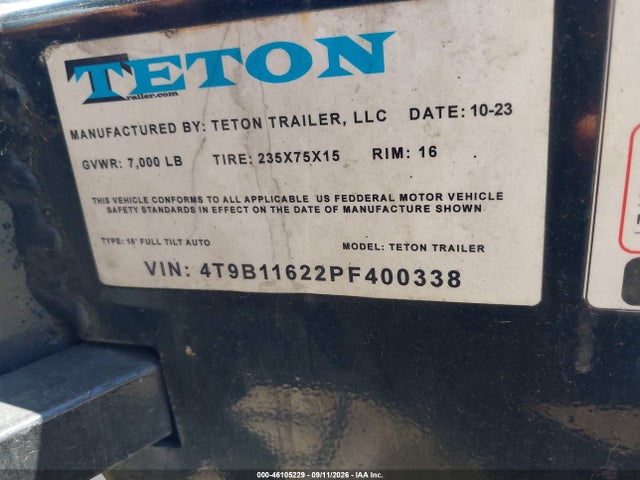 2023 P-TON TILT DECK TRAILER 9