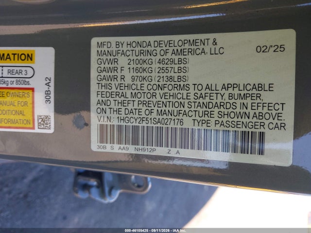 2025 HONDA ACCORD HYBRID SPORT 9