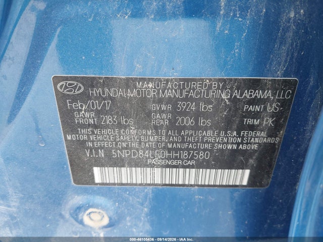 2017 HYUNDAI ELANTRA SE 9