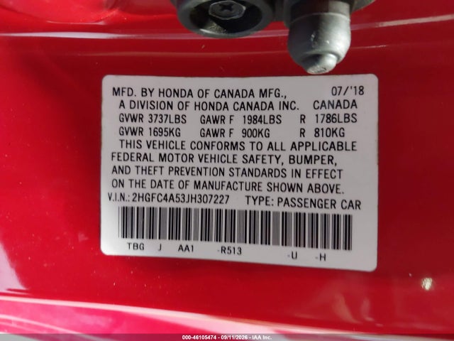 2018 HONDA CIVIC LX 9