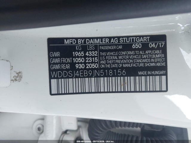 2018 MERCEDES-BENZ CLA 250 9