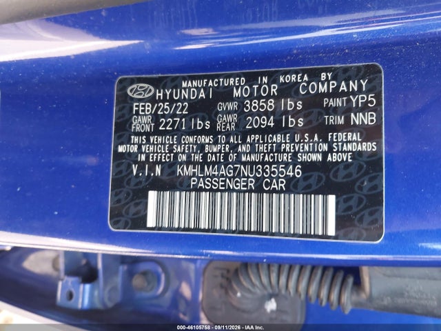 2022 HYUNDAI ELANTRA SEL 9
