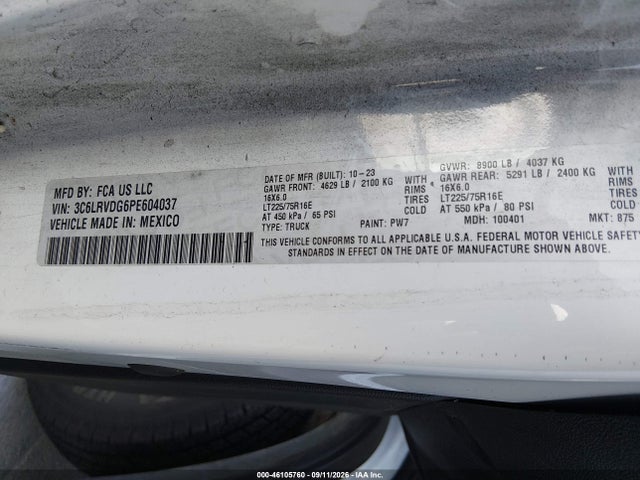2023 RAM PROMASTER 2500 HIGH ROOF 159 WB 9