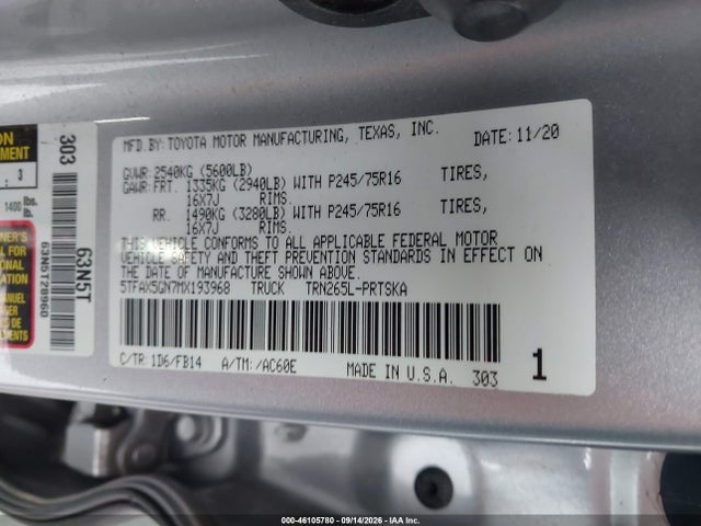 2021 TOYOTA TACOMA SR 9