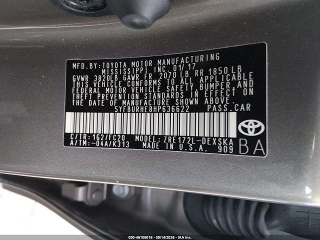 2017 TOYOTA COROLLA SE 9